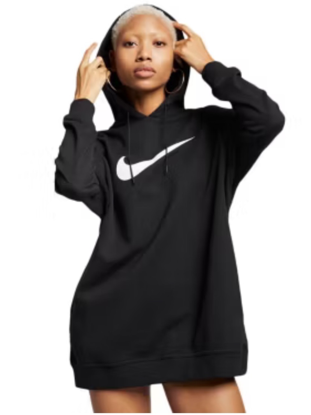 Nike Women's Black Tunic Hoodie
